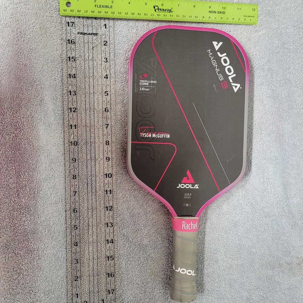 Joola Magnus 3 Tyson McGuffin Pickleball Paddle 16mm Propulsion Core Pink Black‎